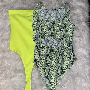 2 pk - Neon Bodysuits